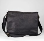 Men's Crunch Soft Leather Satchel Bag with Adjustable Strap