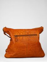 Beautiful Burnished Laser-cut Design Leather Shoulder Bag - Image 2