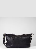 Top Handle Details Cow Leather Hobo Bag - Image 3