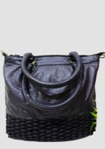 Beautiful Front Bottom Knotting Detail, Washed Leather Handbag